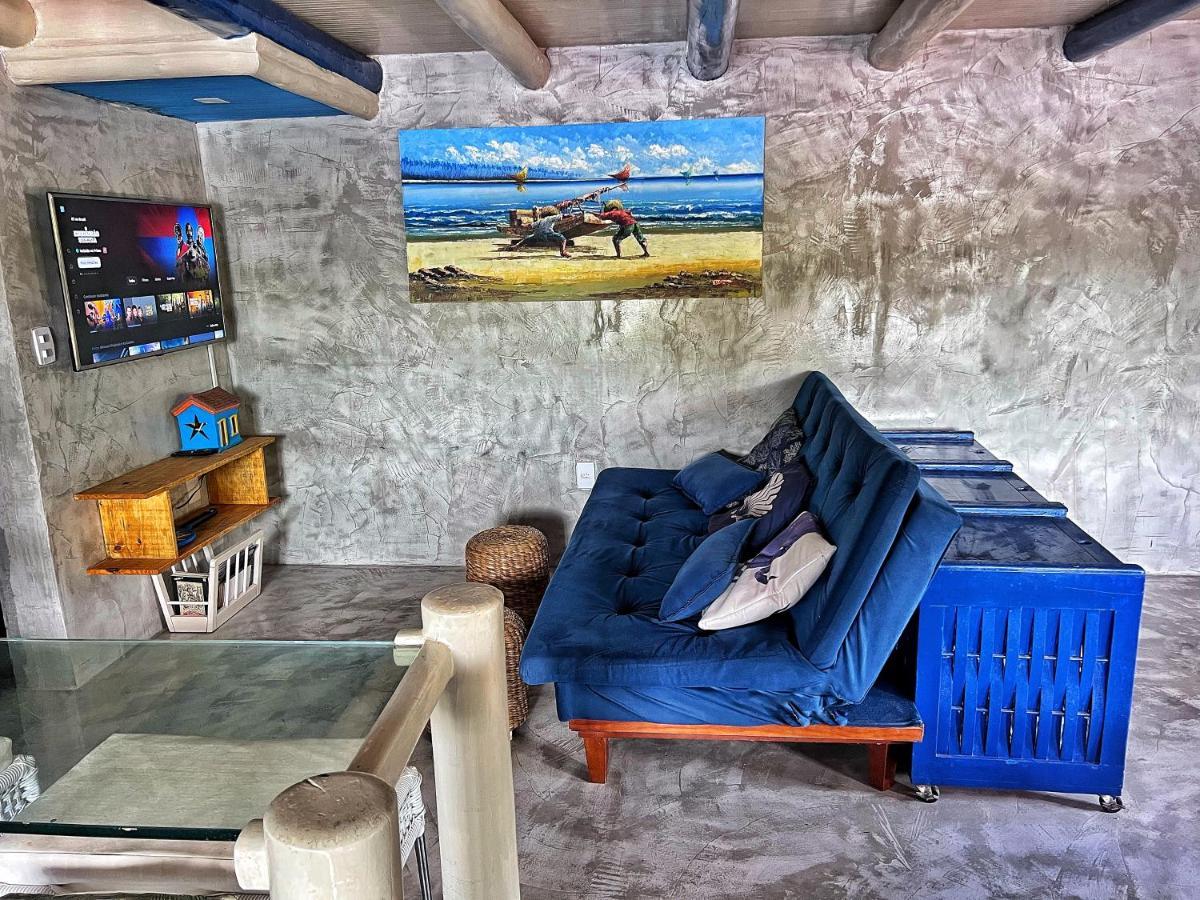 Casinha Azul Caraiva - Casa Completa Na Beira Do Rio Villa Bagian luar foto